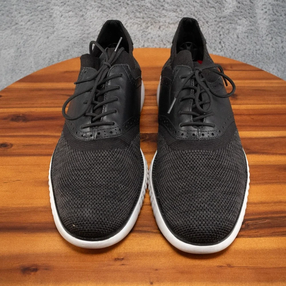 Cole Haan C25259 2.Zerogrand Black Packable Saddle Knit Oxford Shoes Mens 13 M